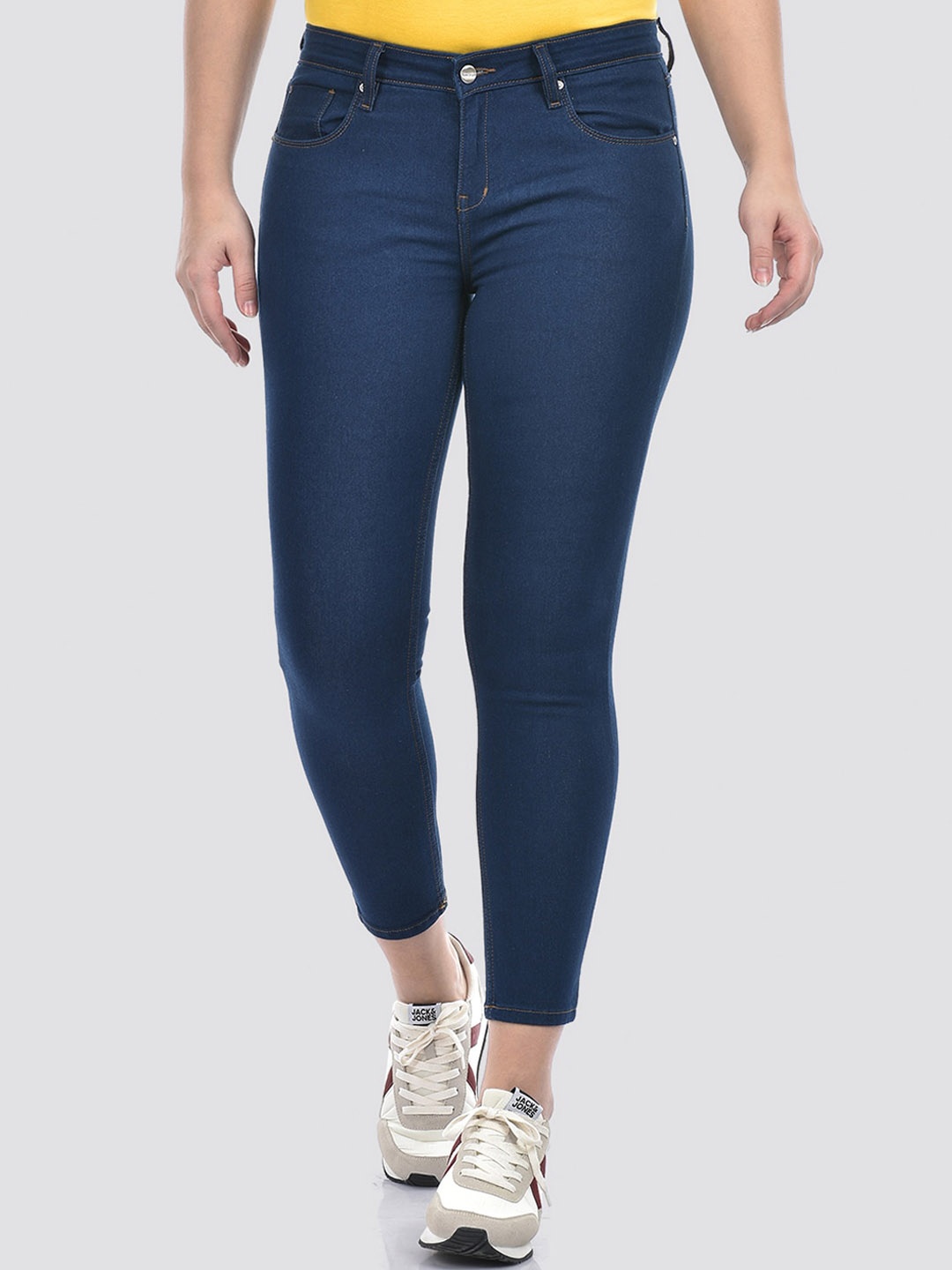 

Numero Uno Women Solid Skinny Fit Sustainable Stretchable Jeans, Blue