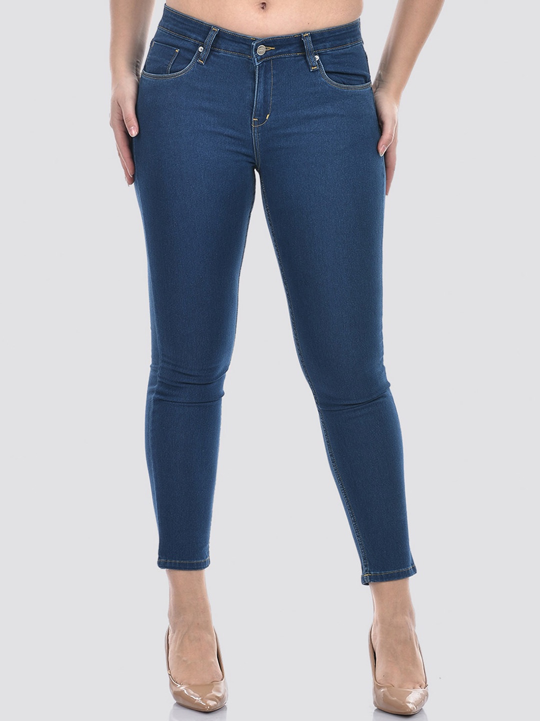 

Numero Uno Women Solid Slim Fit Sustainable Stretchable Jeans, Blue