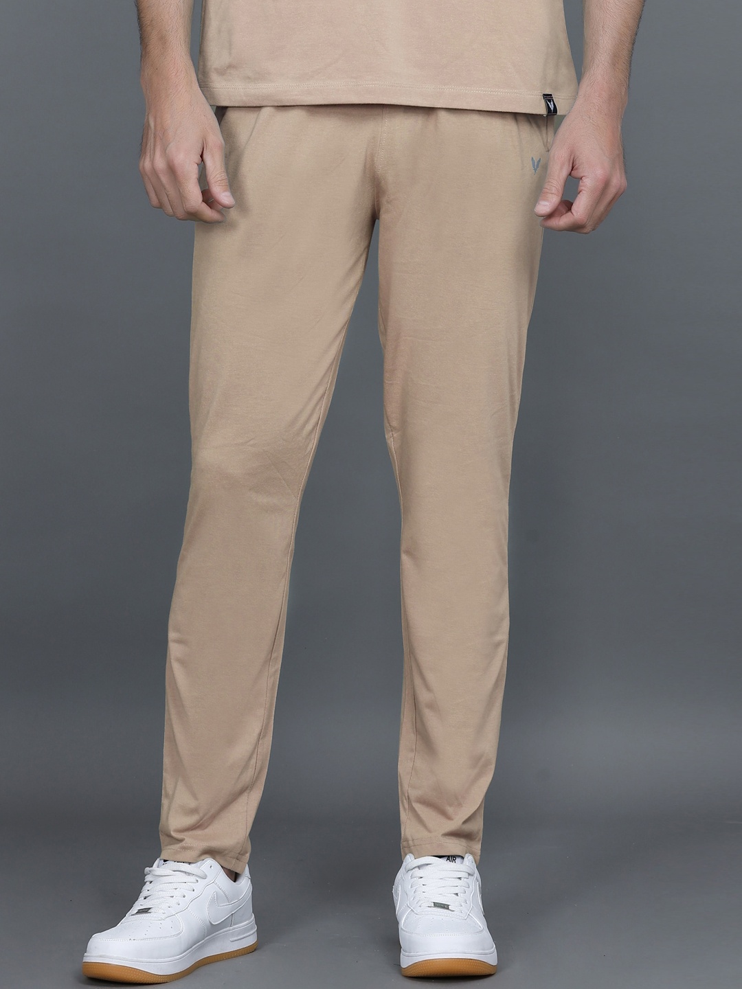 

GODFREY Men Mid Rise Track Pants, Beige