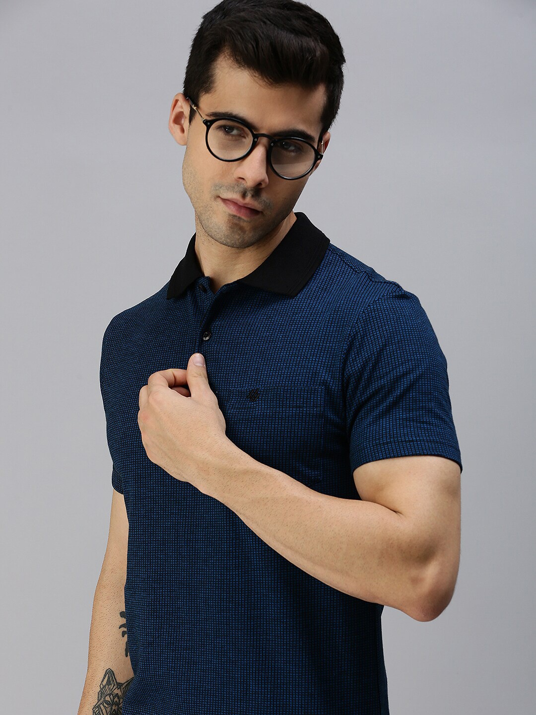 

ONN Polo Collar Anti Odour Cotton T-shirt, Blue