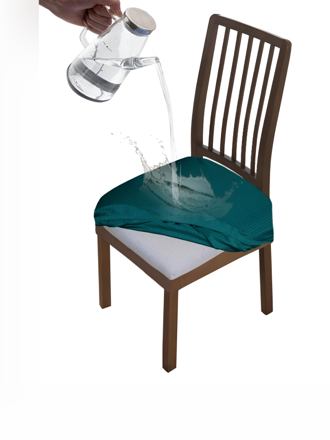 

HOKIPO Teal-Green Waterproof Stretchable Chair Seat Covers