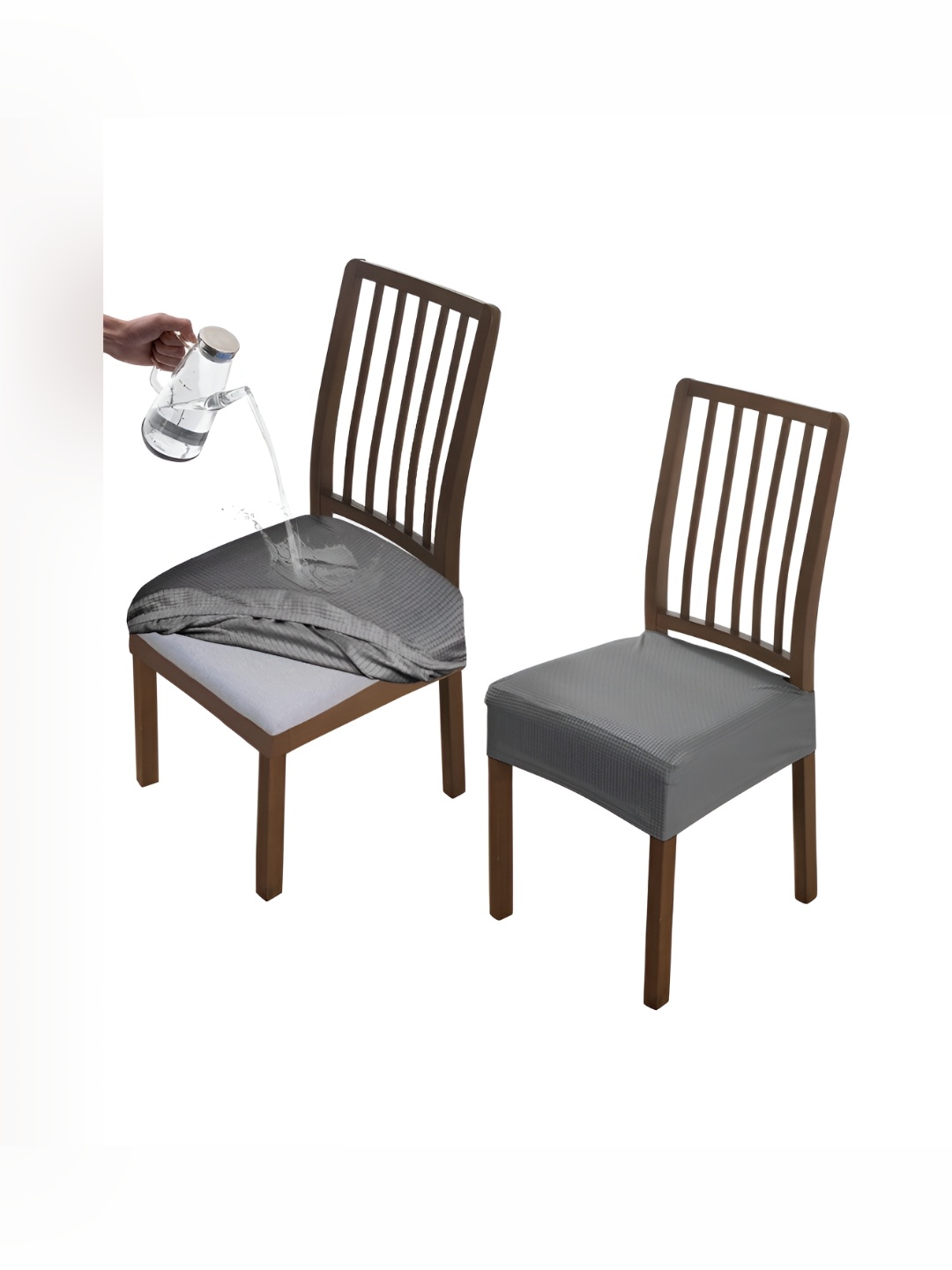 

HOKIPO Grey 2 Pieces Waterproof Stretchable Chair Seat Covers