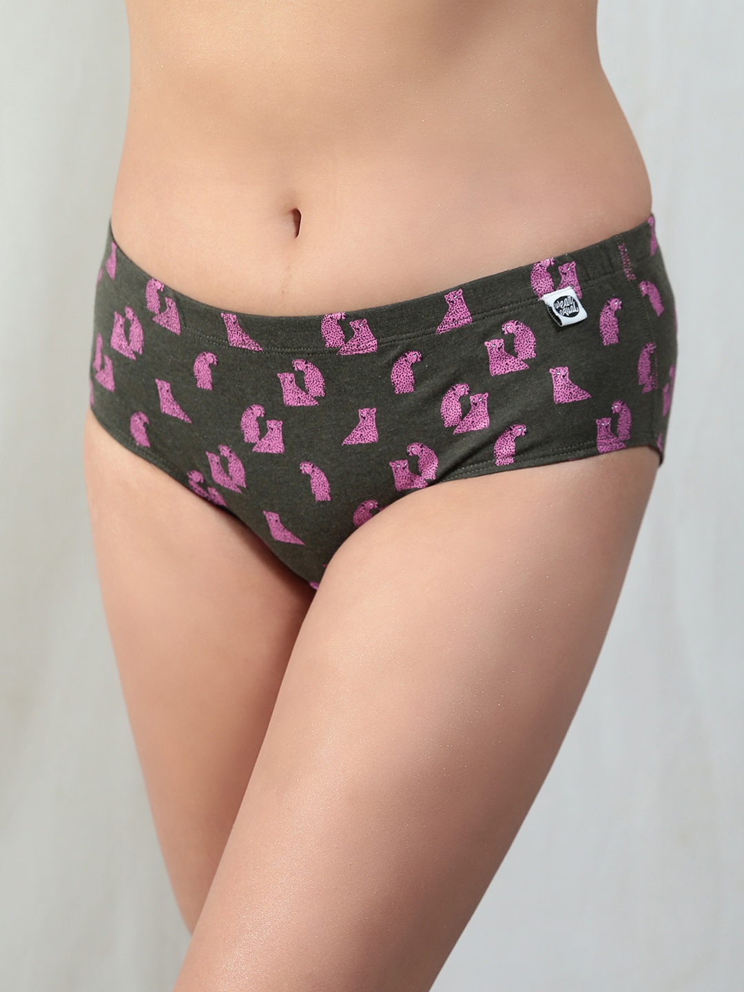 

Wear Equal Conversational Printed Hipster Briefs, Green