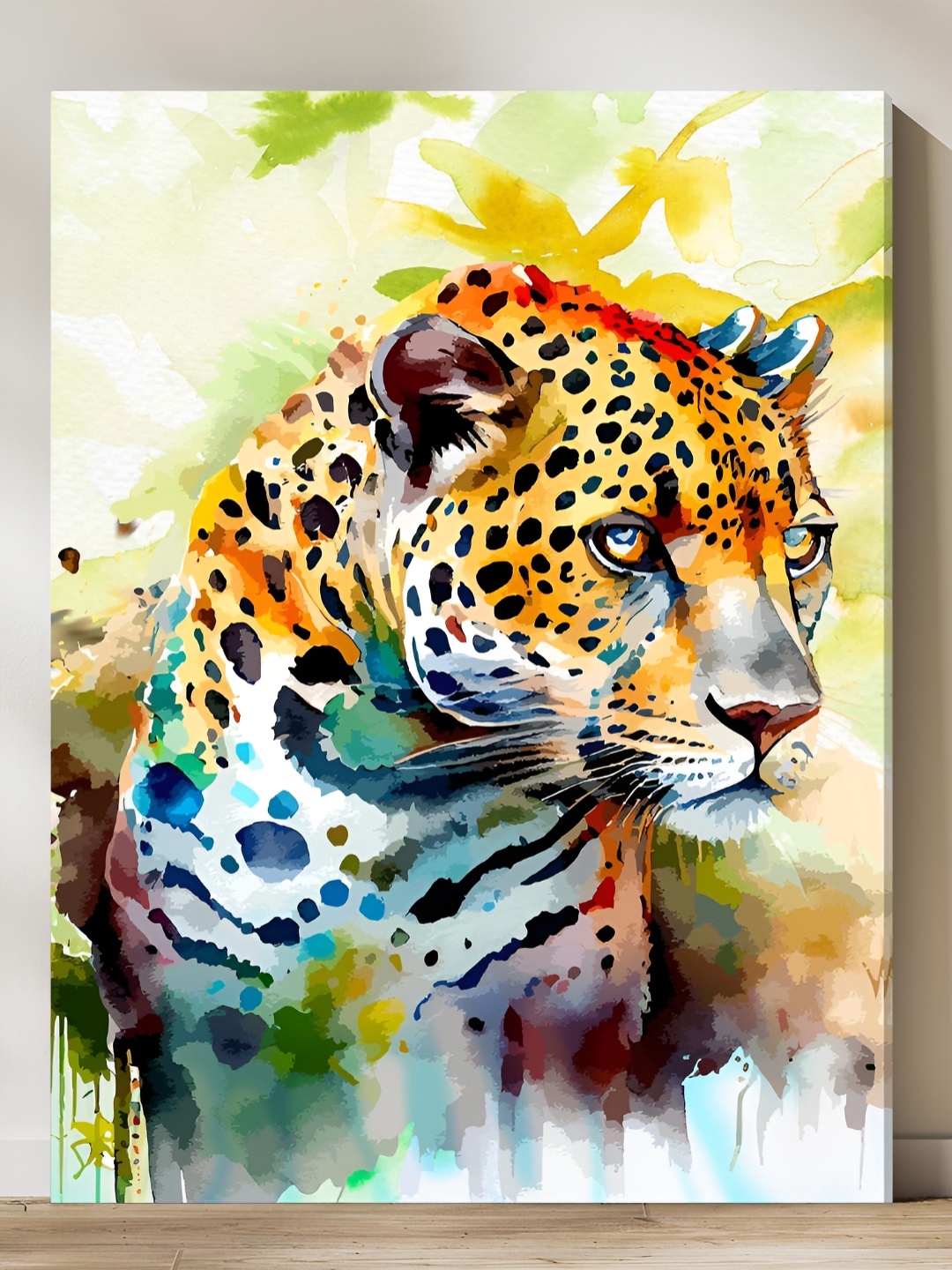 

Art Street Yellow & Green Canvas Painting Tiger Modern Wall Art