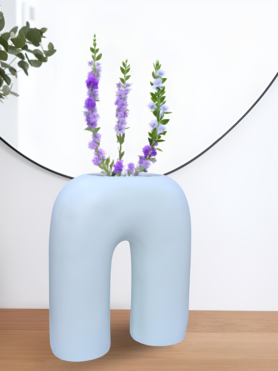 

GW CREATIONS Blue Contemporary Flower Vase