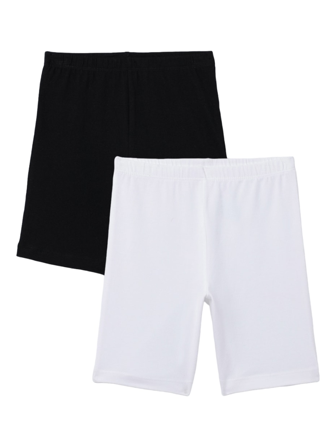 

Charm n Cherish Girls Pack Of 2 Mid-Rise Shorts, White