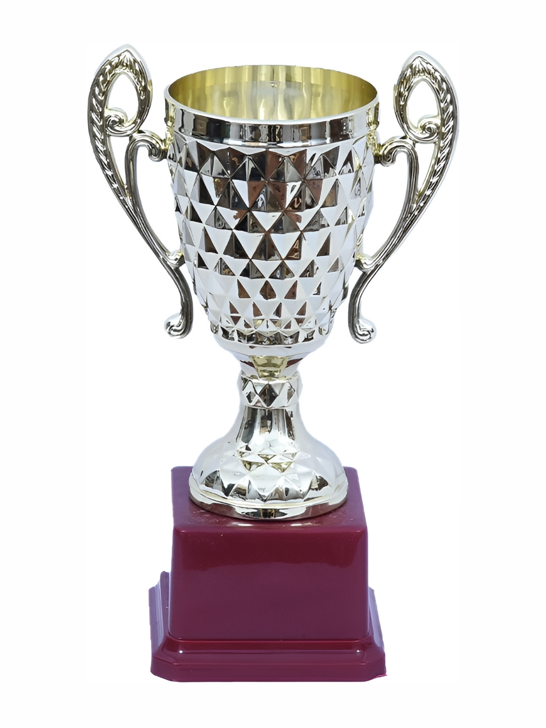 

Sigaram Gold Toned & Maroon Trophy Curio Showpieces