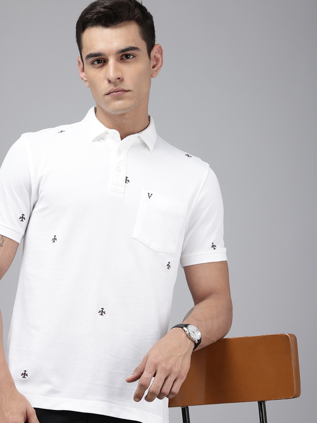 

Van Heusen Sport Slim Fit Polo Collar Pure Cotton T-shirt, White