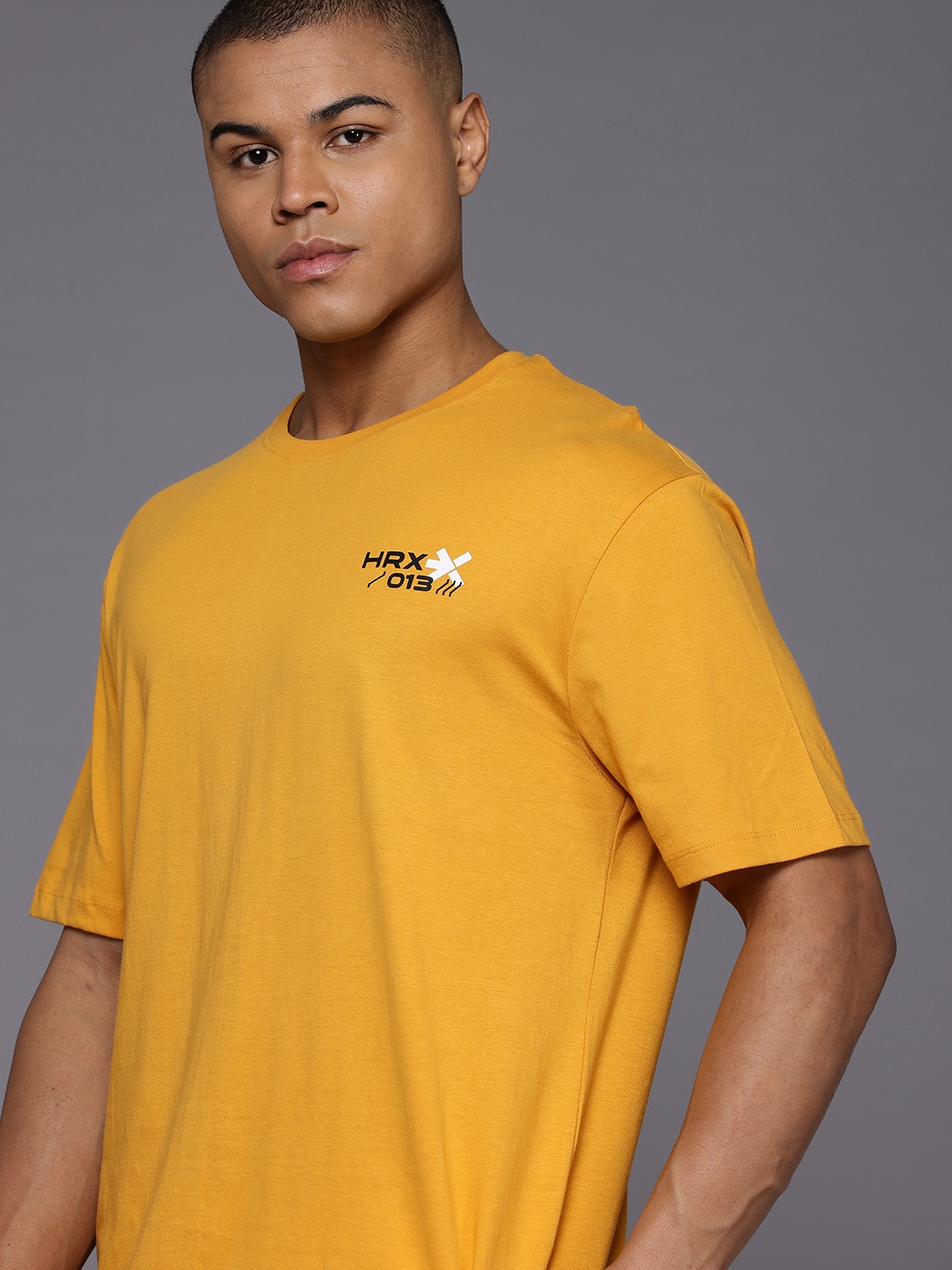 

HRX by Hrithik Roshan Lifestyle T-shirt, Mustard