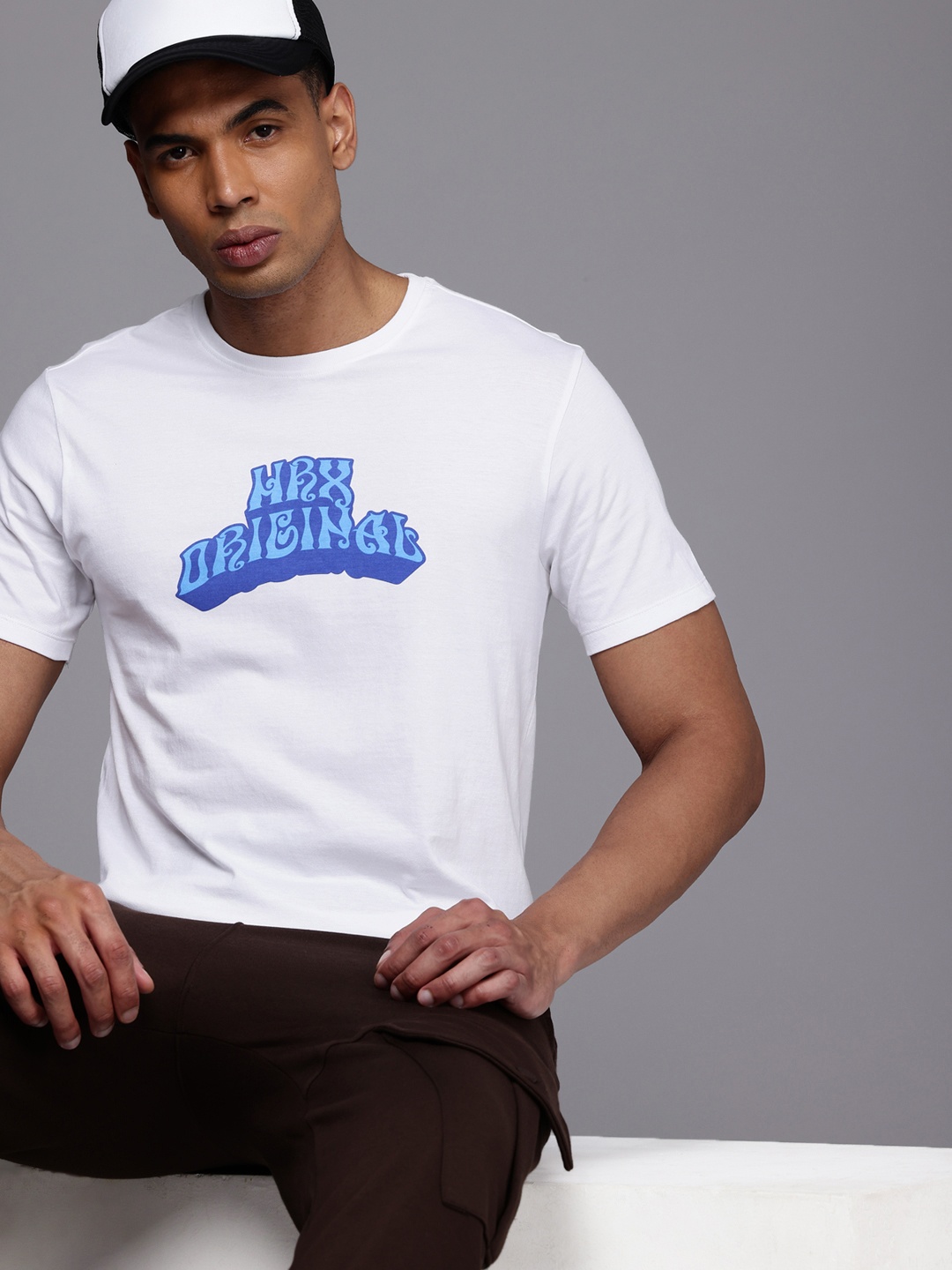 

HRX by Hrithik Roshan Typography Printed Pure Cotton T-shirt, White