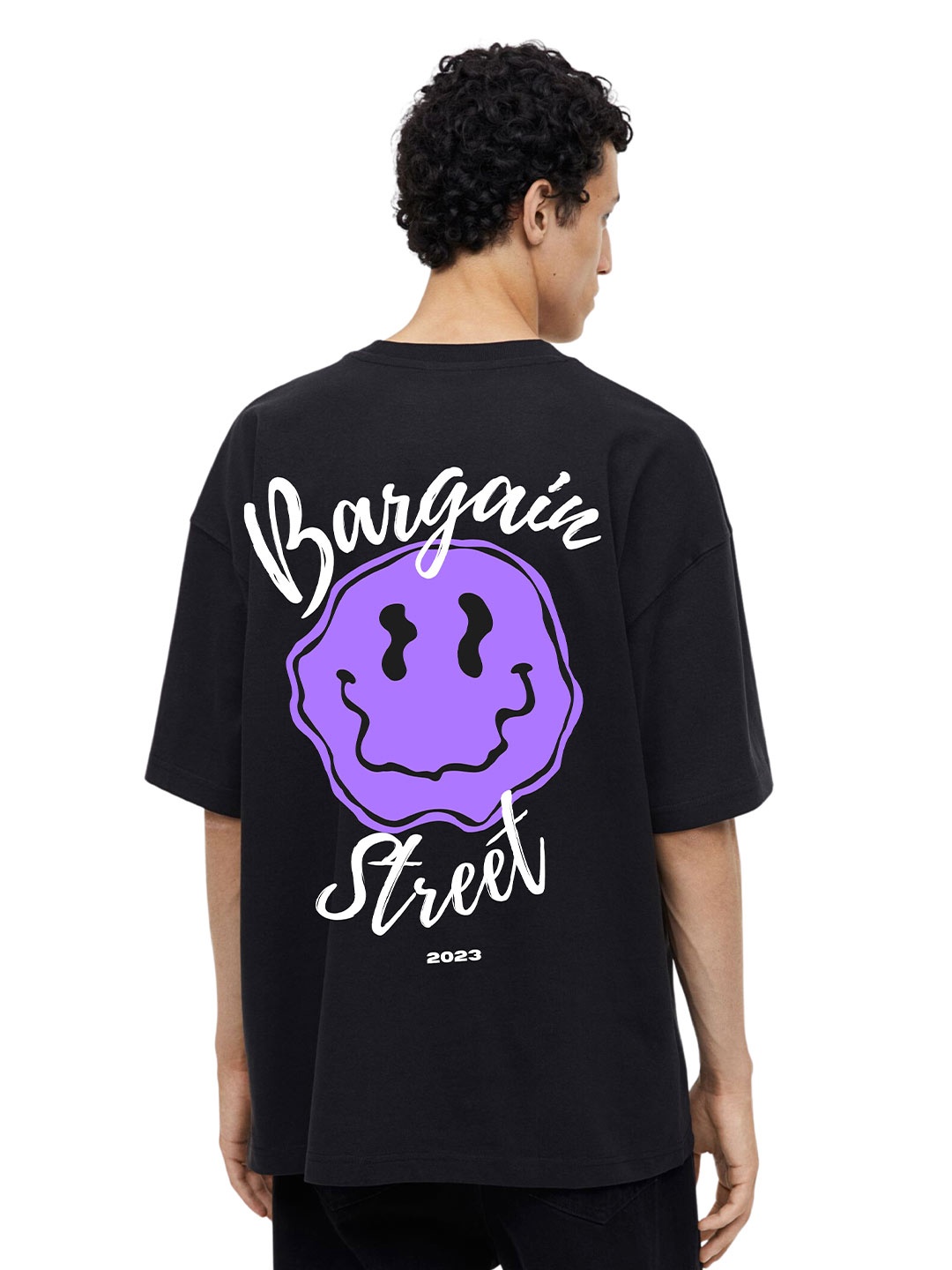 

TBS- THE BARGAIN STREET Printed Bio Finish T-shirt, Black