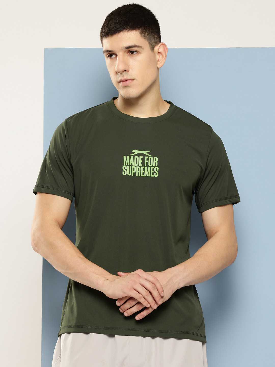 

Slazenger Ultra-Dry Typography Printed T-shirt, Olive
