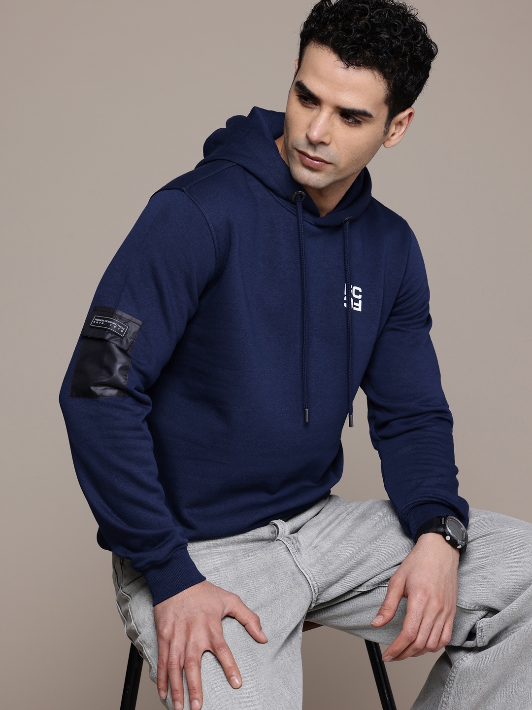 

French Connection Hooded Sweatshirt, Navy blue