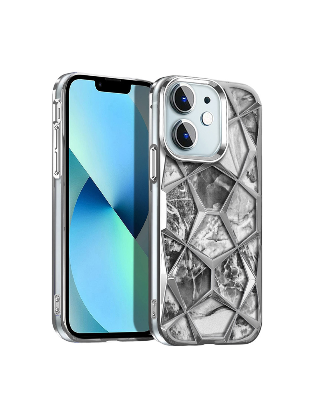

Karwan Abstract Printed iPhone 11 Mobile Case, Silver