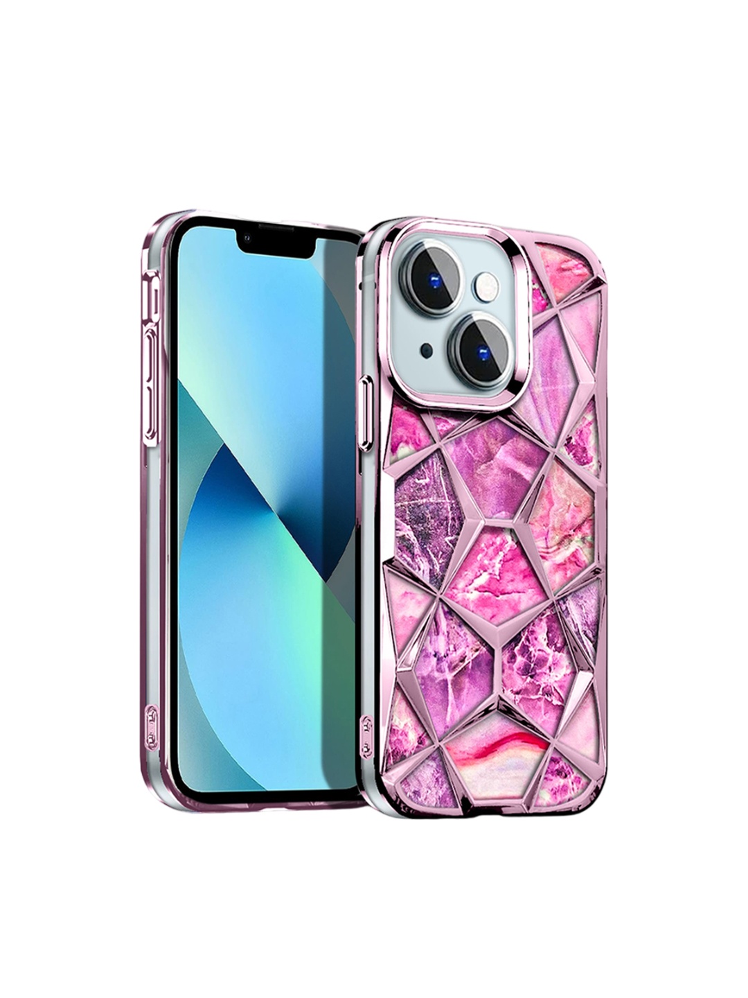 

Karwan Abstract Printed iPhone 13 Mobile Case, Pink