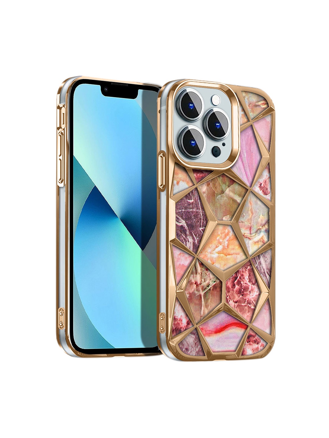 

Karwan Abstract Printed iPhone 11 Pro Mobile Case, Gold