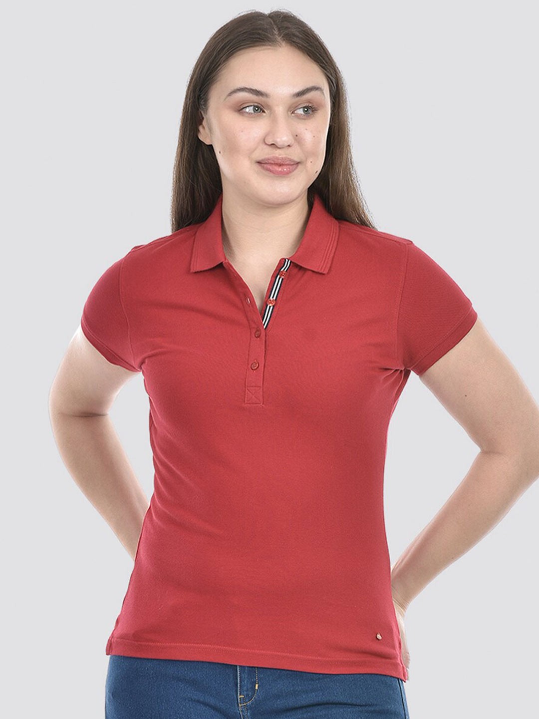 

Numero Uno Polo Collar T-shirt, Red