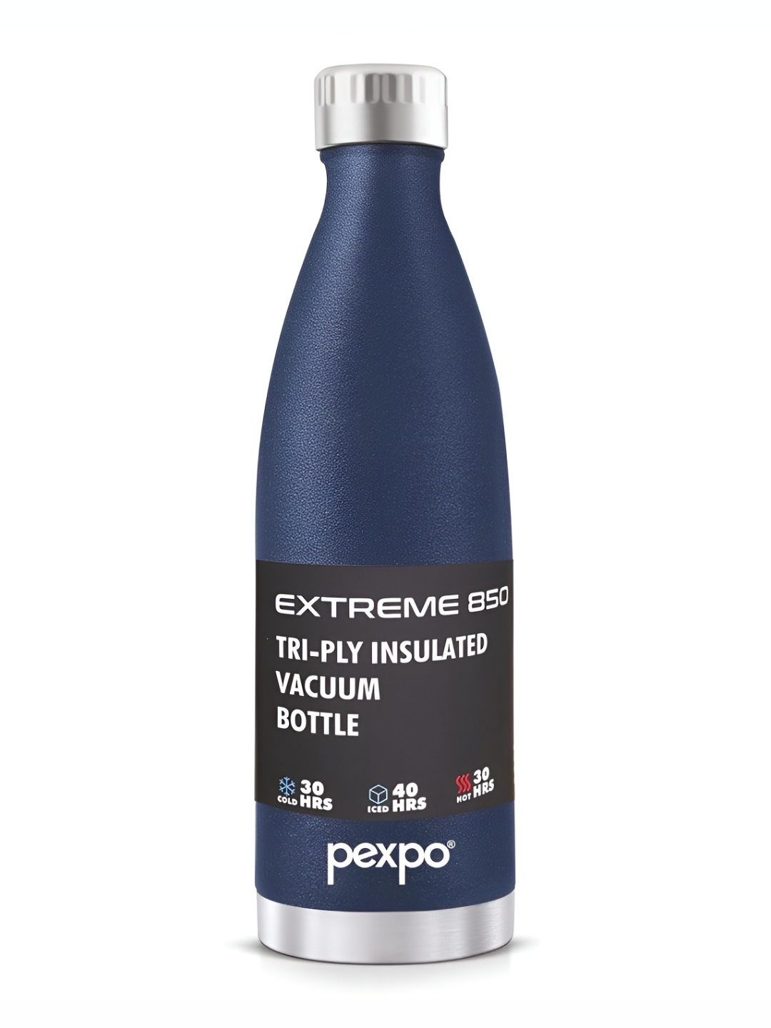 

Pexpo Navy Blue Single Stainless Steel Double Wall Vacuum Water Bottle 850ml