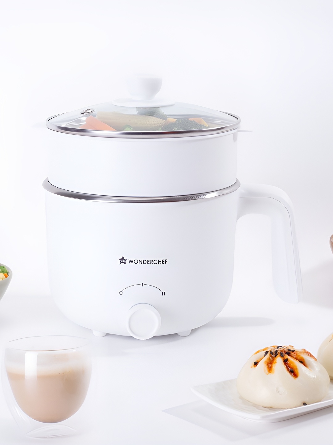 

Wonderchef Off White Multi Cook Kettle 1.2 L
