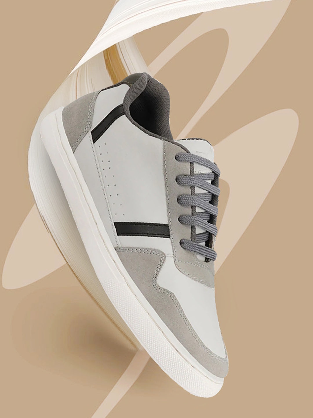 

FAUSTO Men Colourblocked Sneakers, Grey