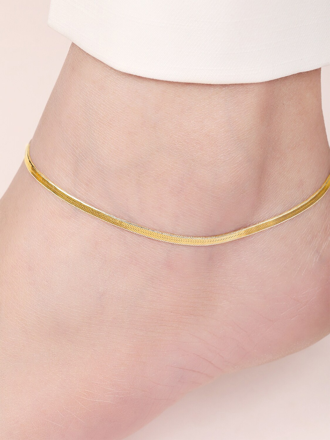 

Zavya 925 Pure Silver Gold-Plated Anklet