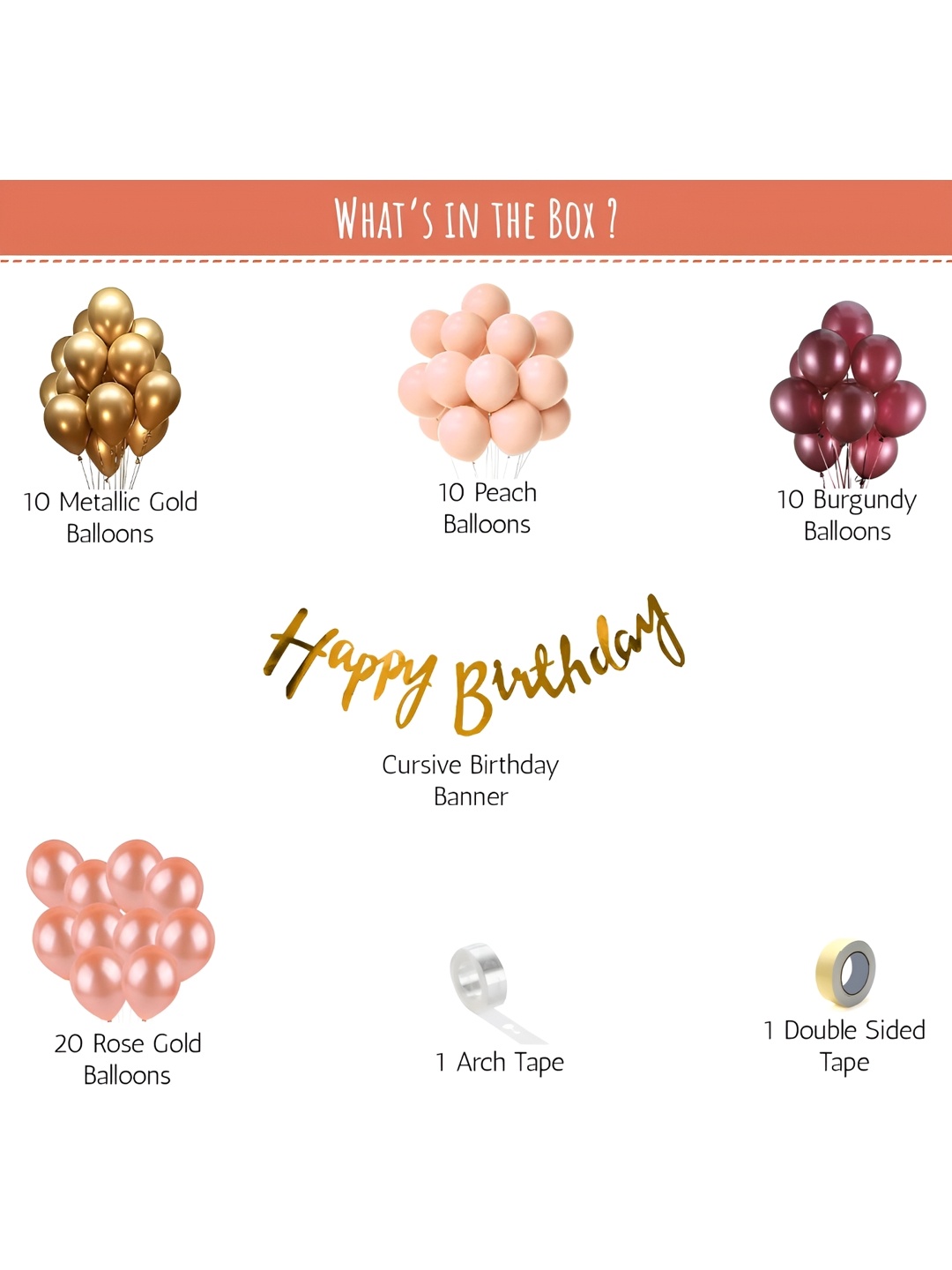 

Special You 53-pcs Happy Birthday Balloon & Banner Decoration, Gold