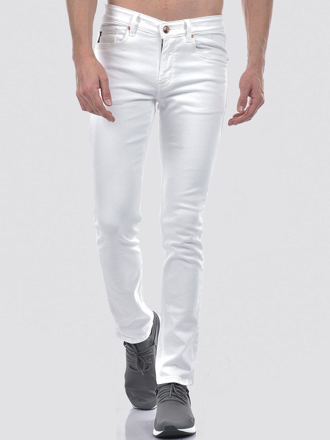 

Numero Uno Men Solid Slim Fit Sustainable Stretchable Jeans, White