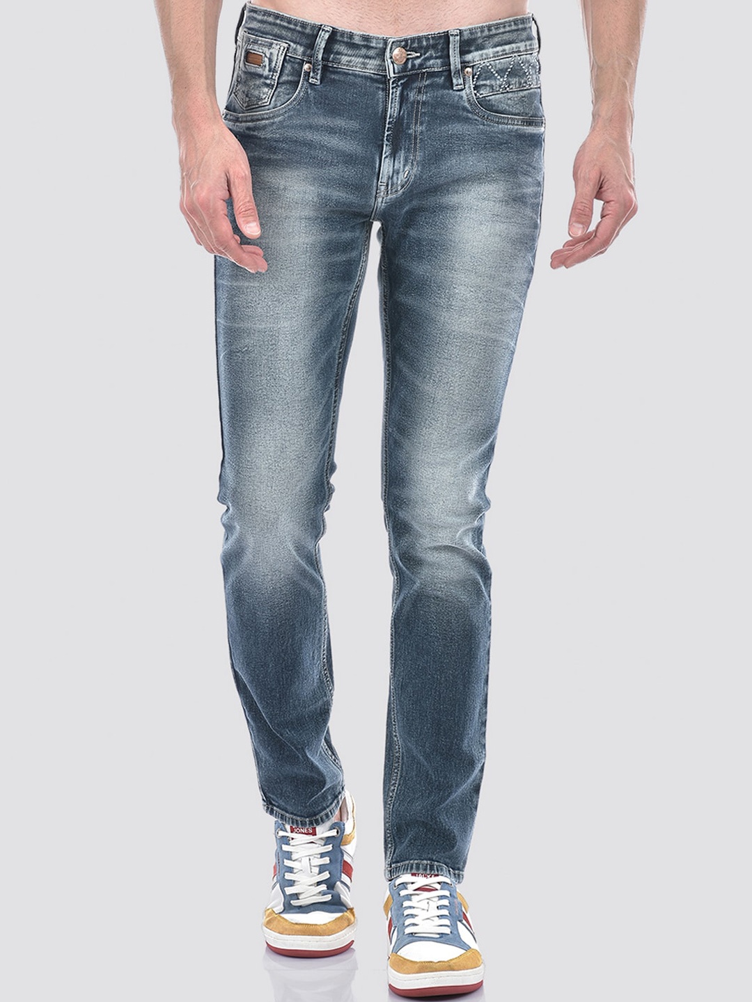 

Numero Uno Men Solid Skinny Fit Sustainable Stretchable Jeans, Blue