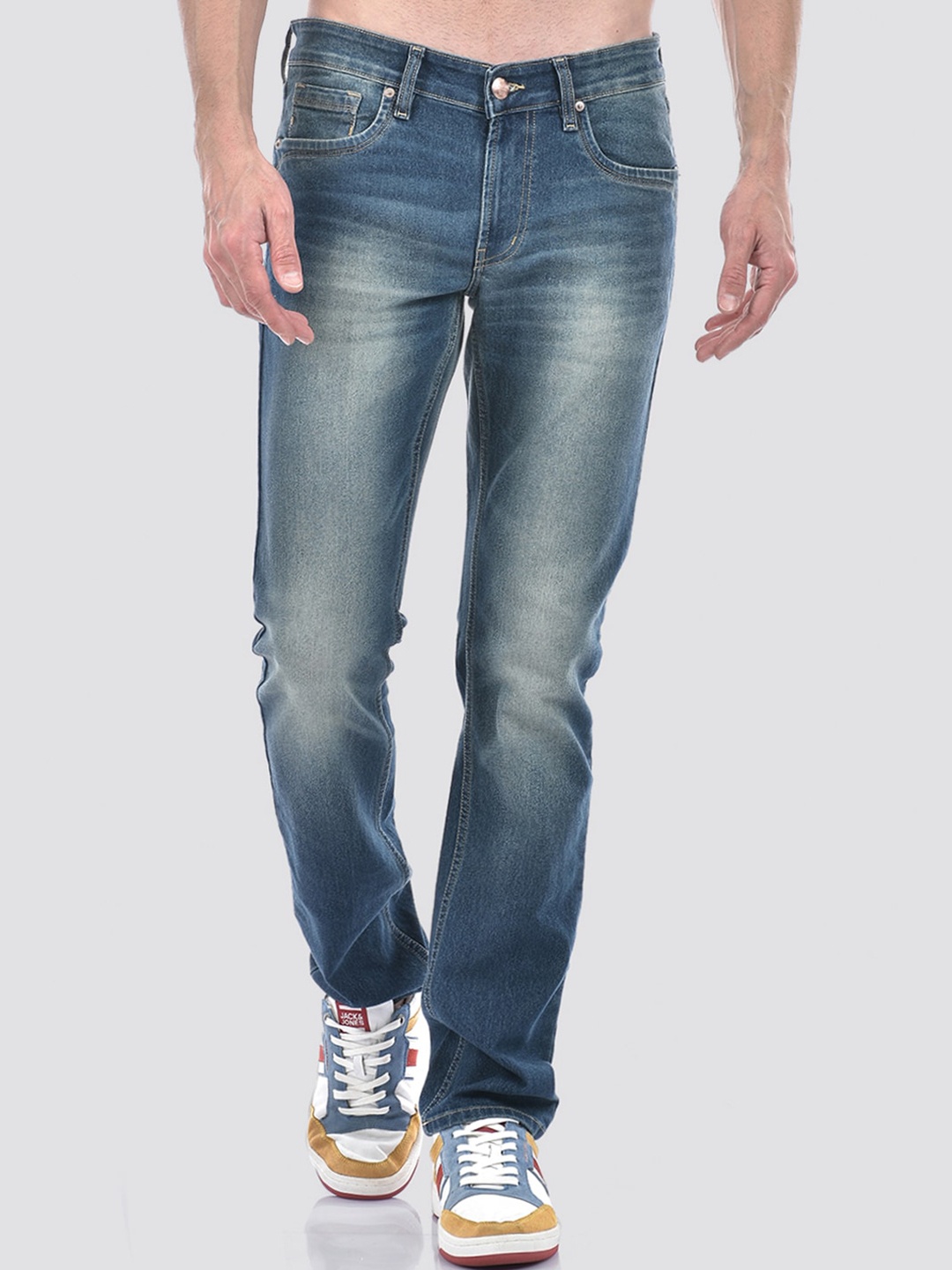 

Numero Uno Men Solid Slim Fit Sustainable Stretchable Jeans, Blue