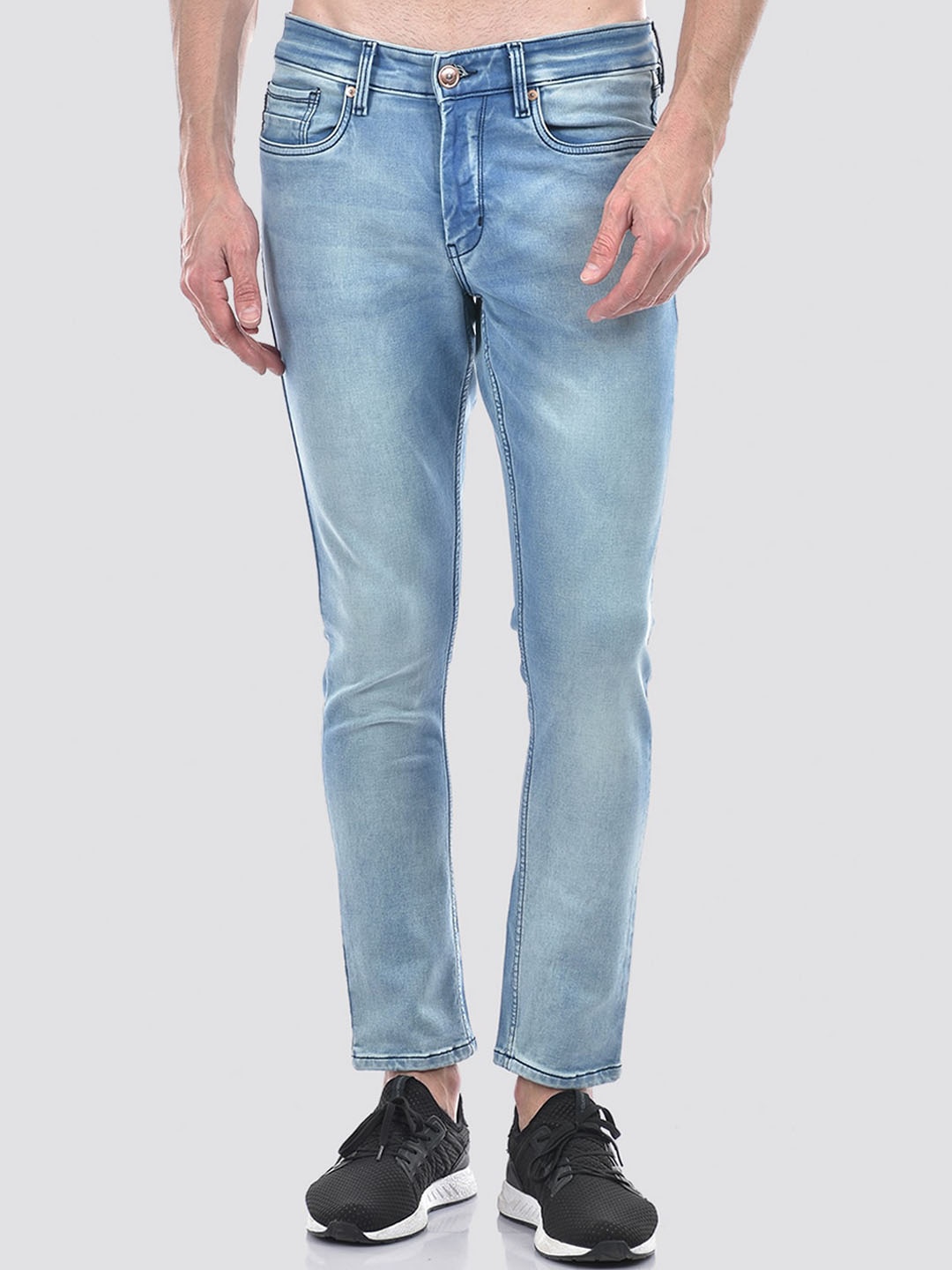 

Numero Uno Men Solid Super Skinny Sustainable Stretchable Jeans, Blue