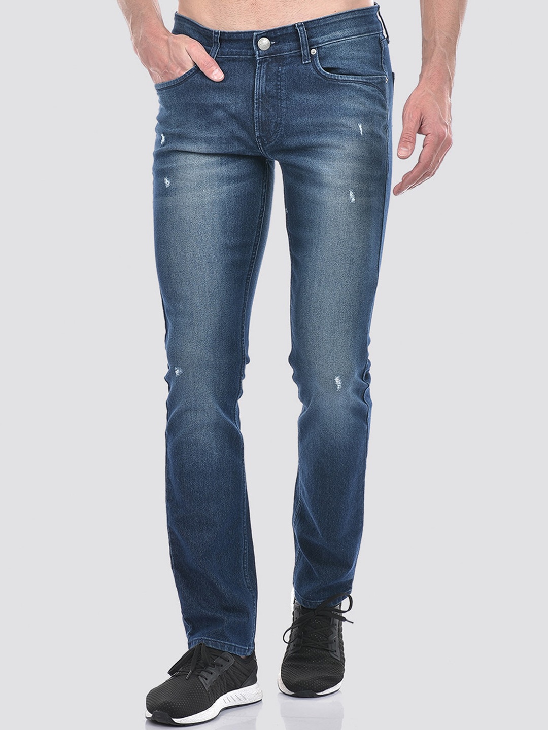 

Numero Uno Men Solid Slim Fit Sustainable Stretchable Jeans, Blue