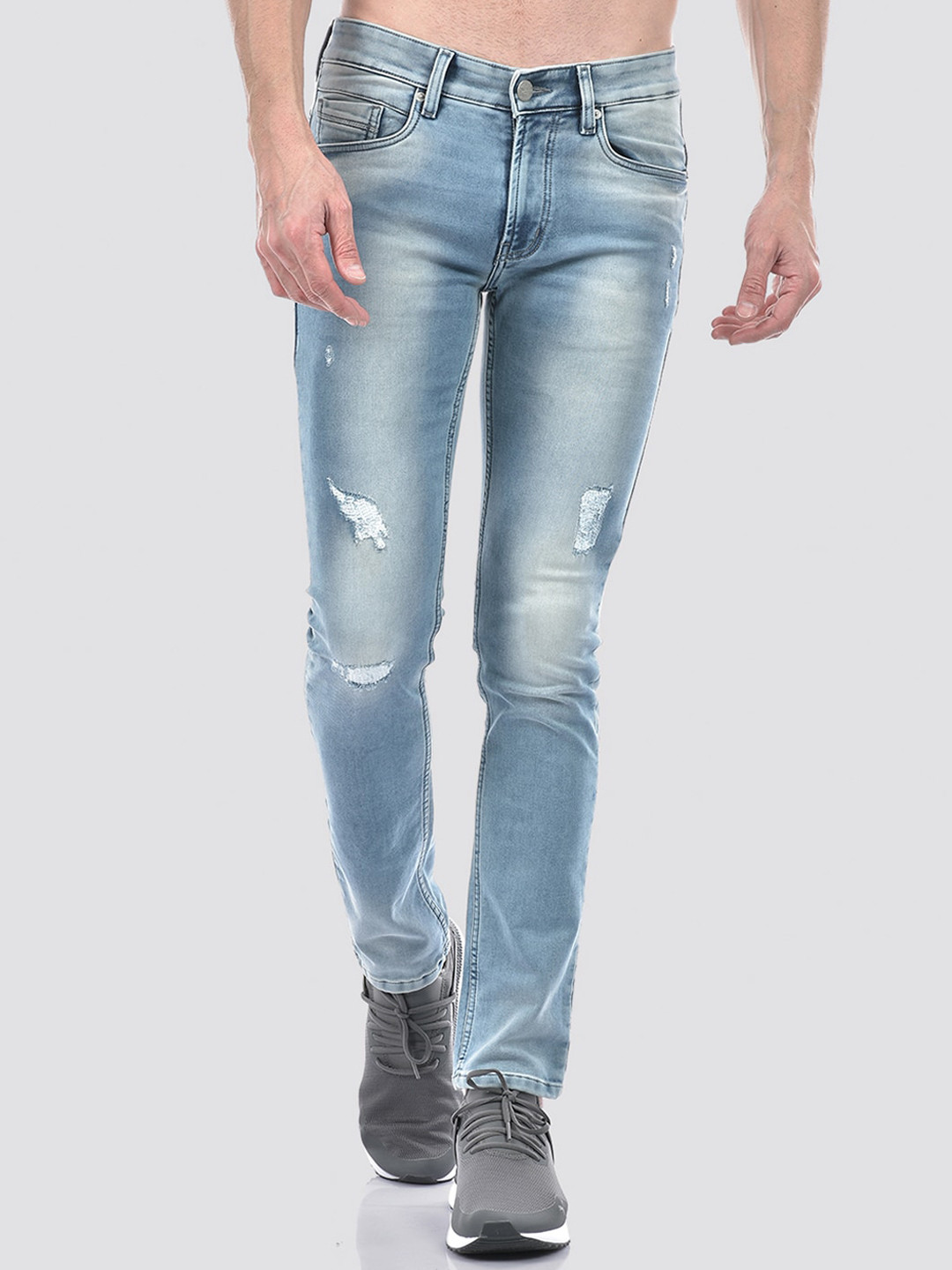 

Numero Uno Men Solid Skinny Fit Sustainable Stretchable Jeans, Blue