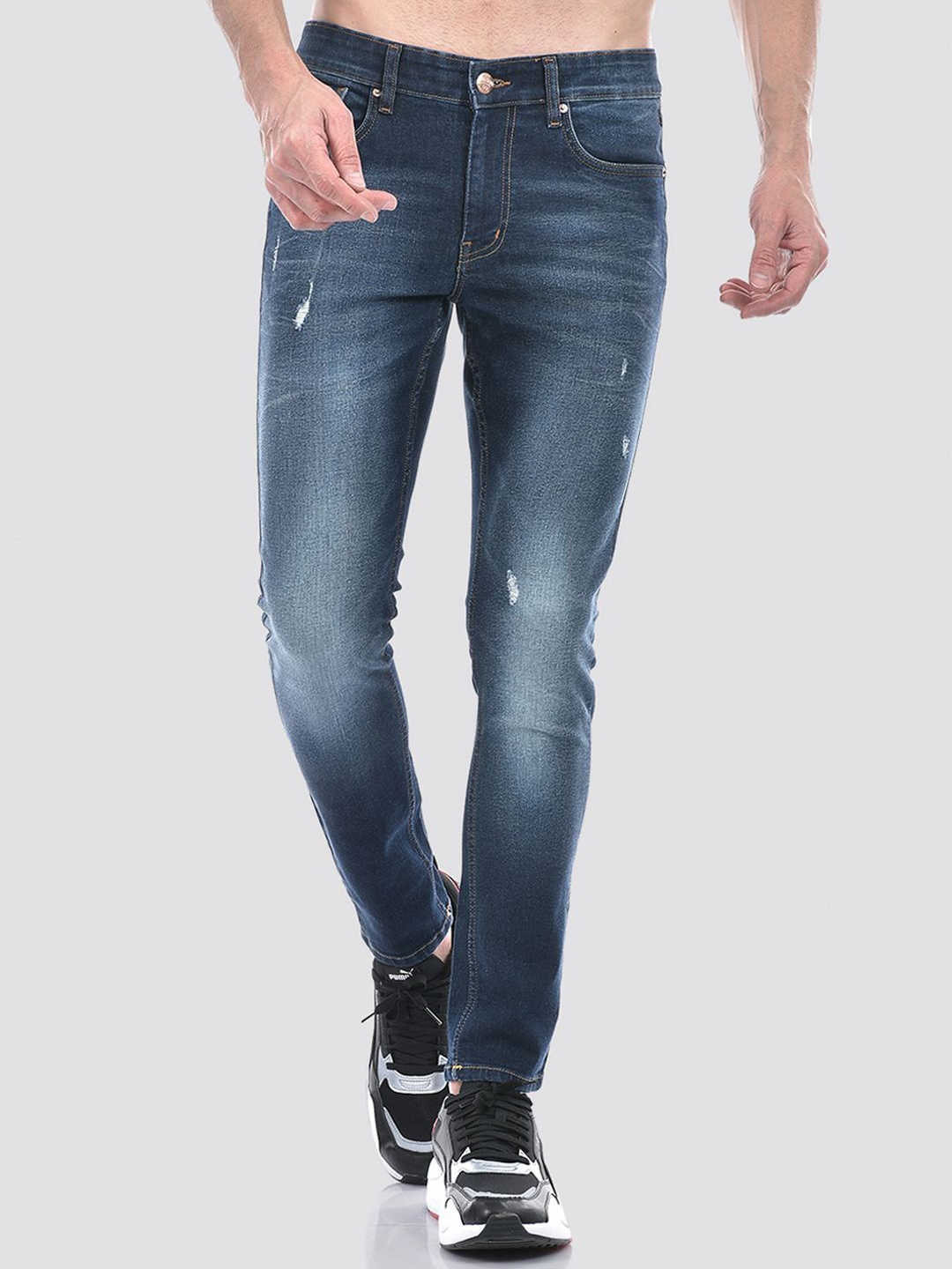 

Numero Uno Men Solid Super Skinny Sustainable Stretchable Jeans, Blue