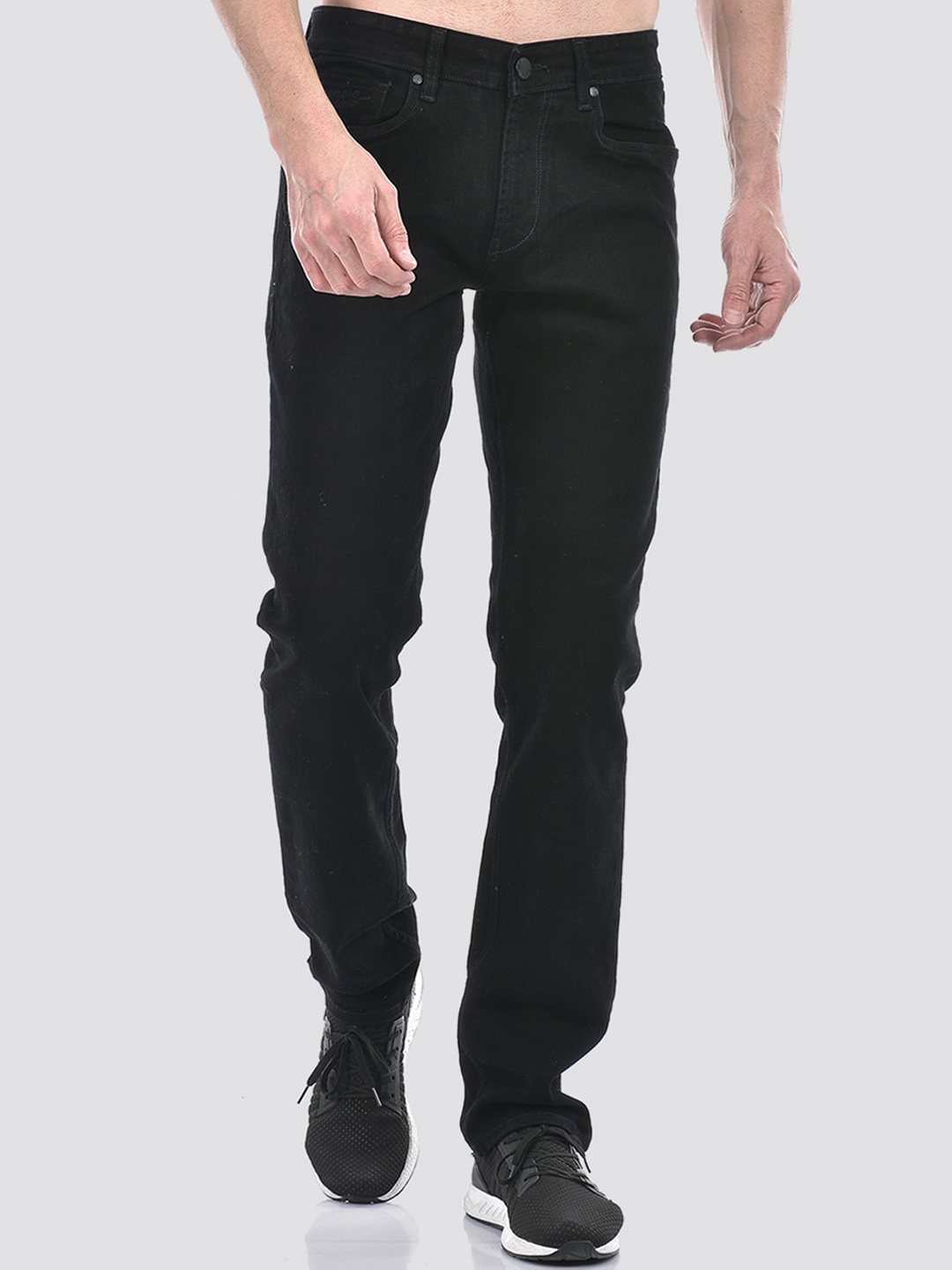 

Numero Uno Men Solid Straight Fit Sustainable Stretchable Jeans, Black