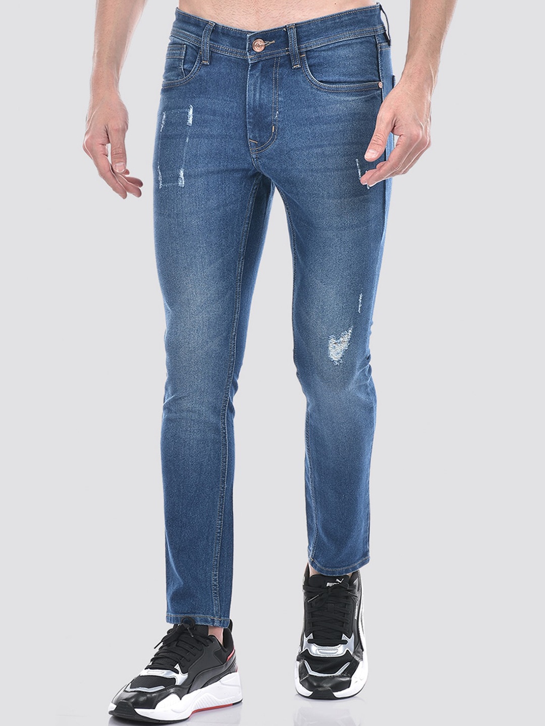 

Numero Uno Men Solid Super Skinny Sustainable Stretchable Jeans, Blue