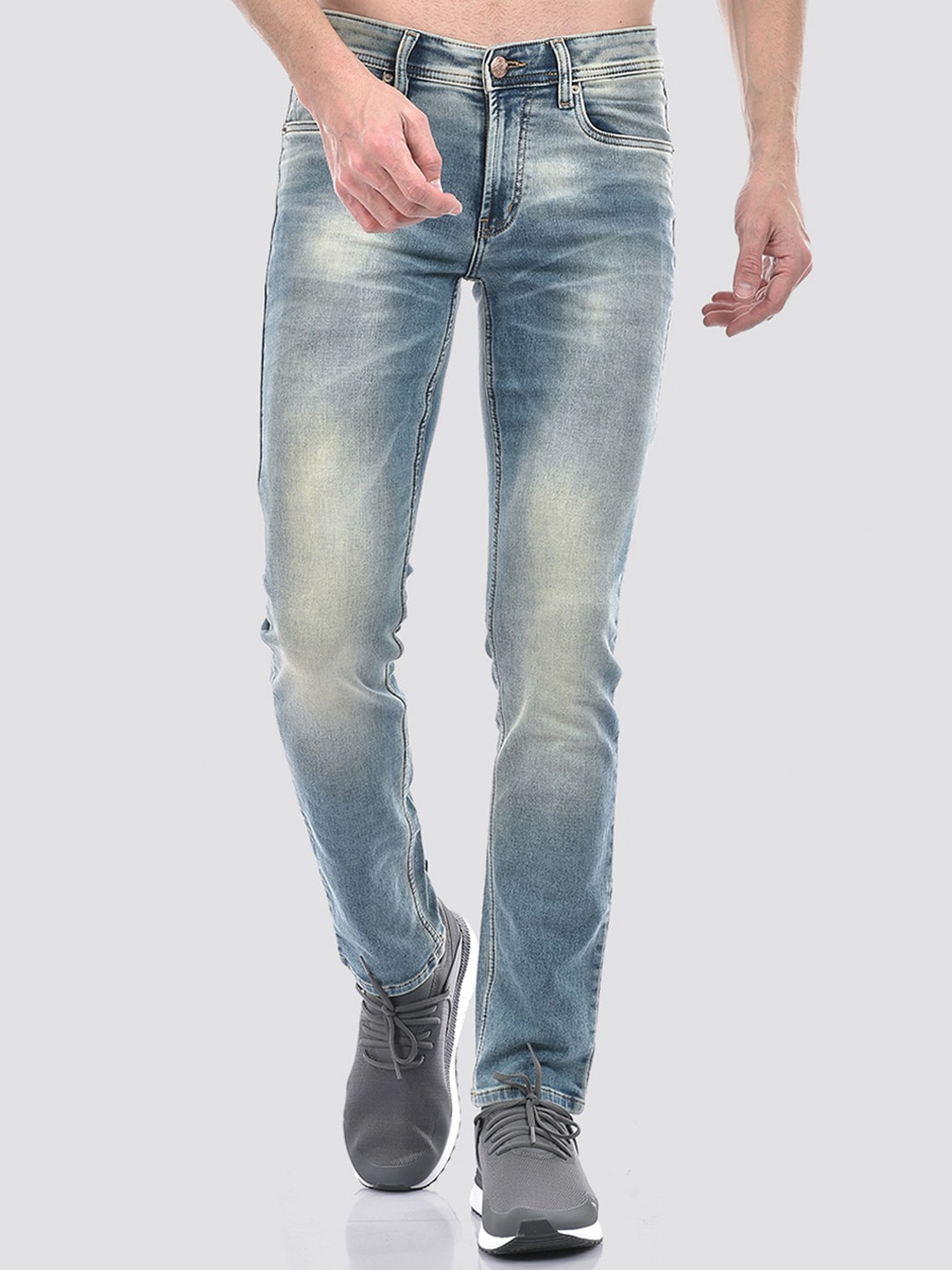 

Numero Uno Men Solid Skinny Fit Sustainable Stretchable Jeans, Blue
