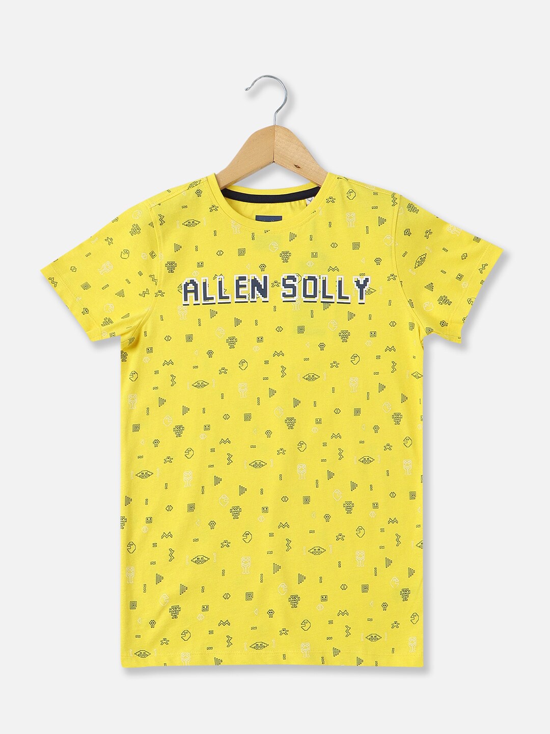 

Allen Solly Junior Boys Conversational Printed Round Neck T-shirt, Yellow