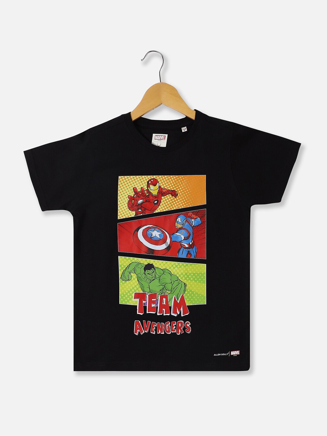 

Allen Solly Junior Boys Graphic Printed Round Neck T-shirt, Black
