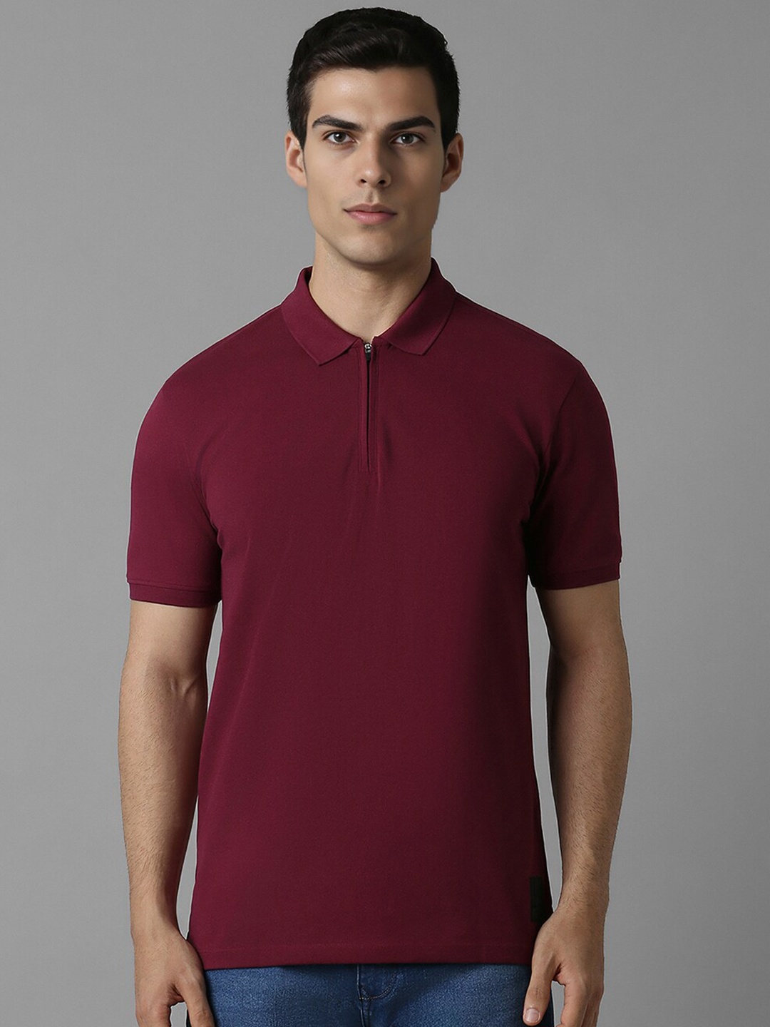 

Louis Philippe Jeans Polo Collar Pure Cotton Slim Fit T-shirt, Maroon