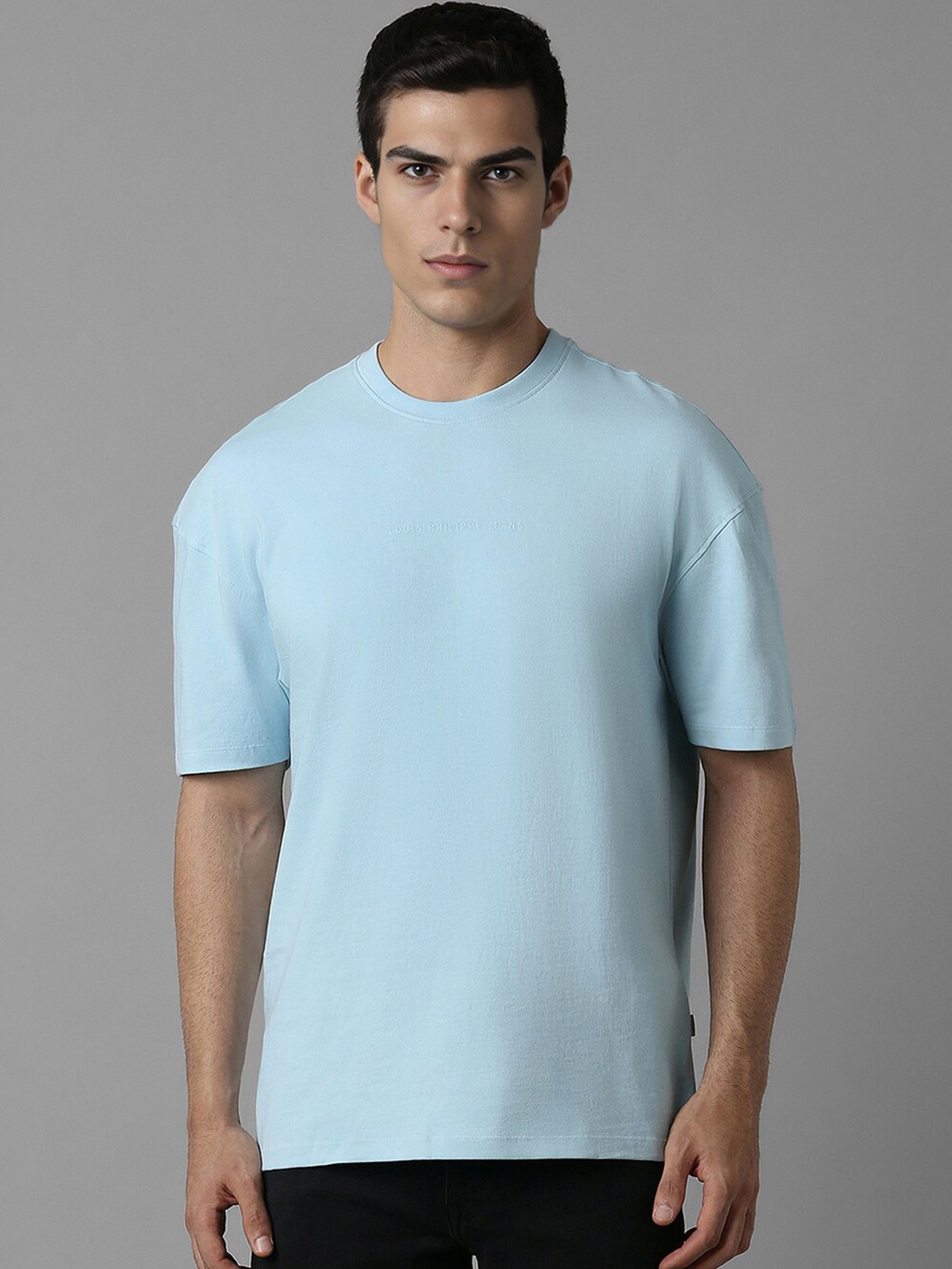 

Louis Philippe Jeans Short Sleeves Pure Cotton T-shirt, Blue
