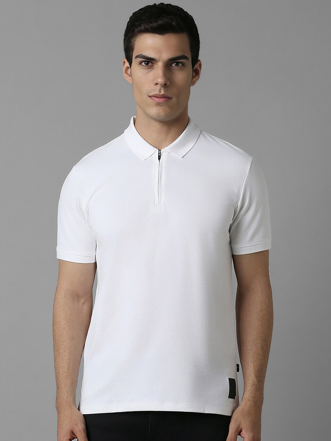 

Louis Philippe Jeans Polo Collar Pure Cotton Slim Fit T-shirt, White