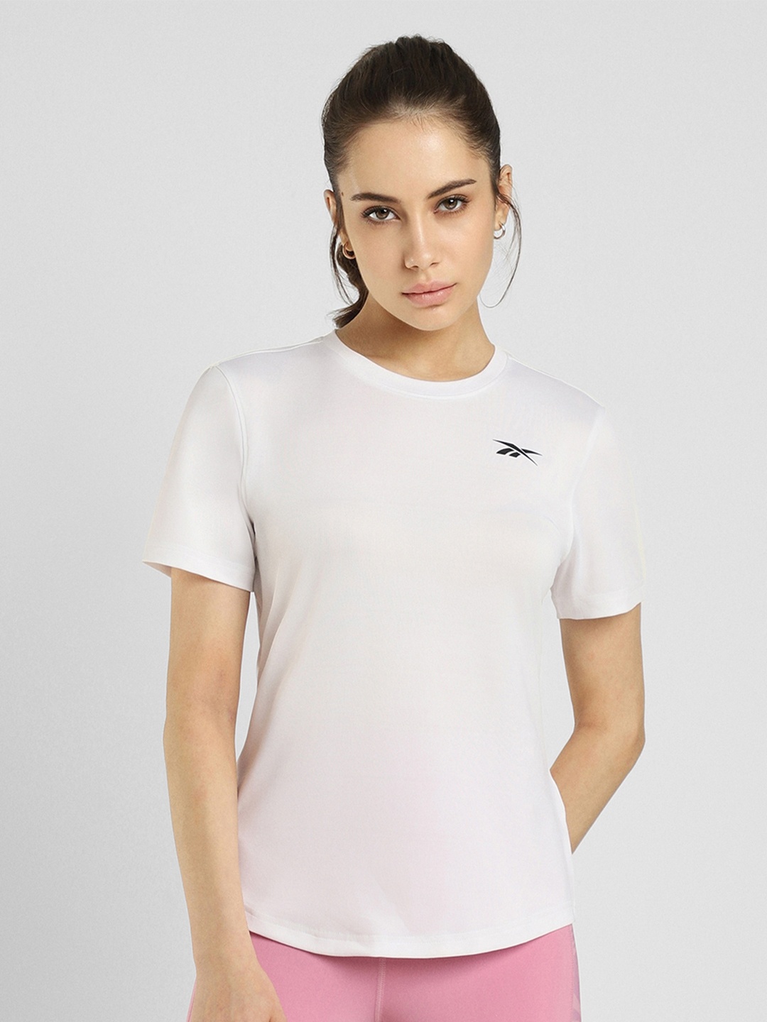 

Reebok Round Neck Casual Active T-Shirt, White