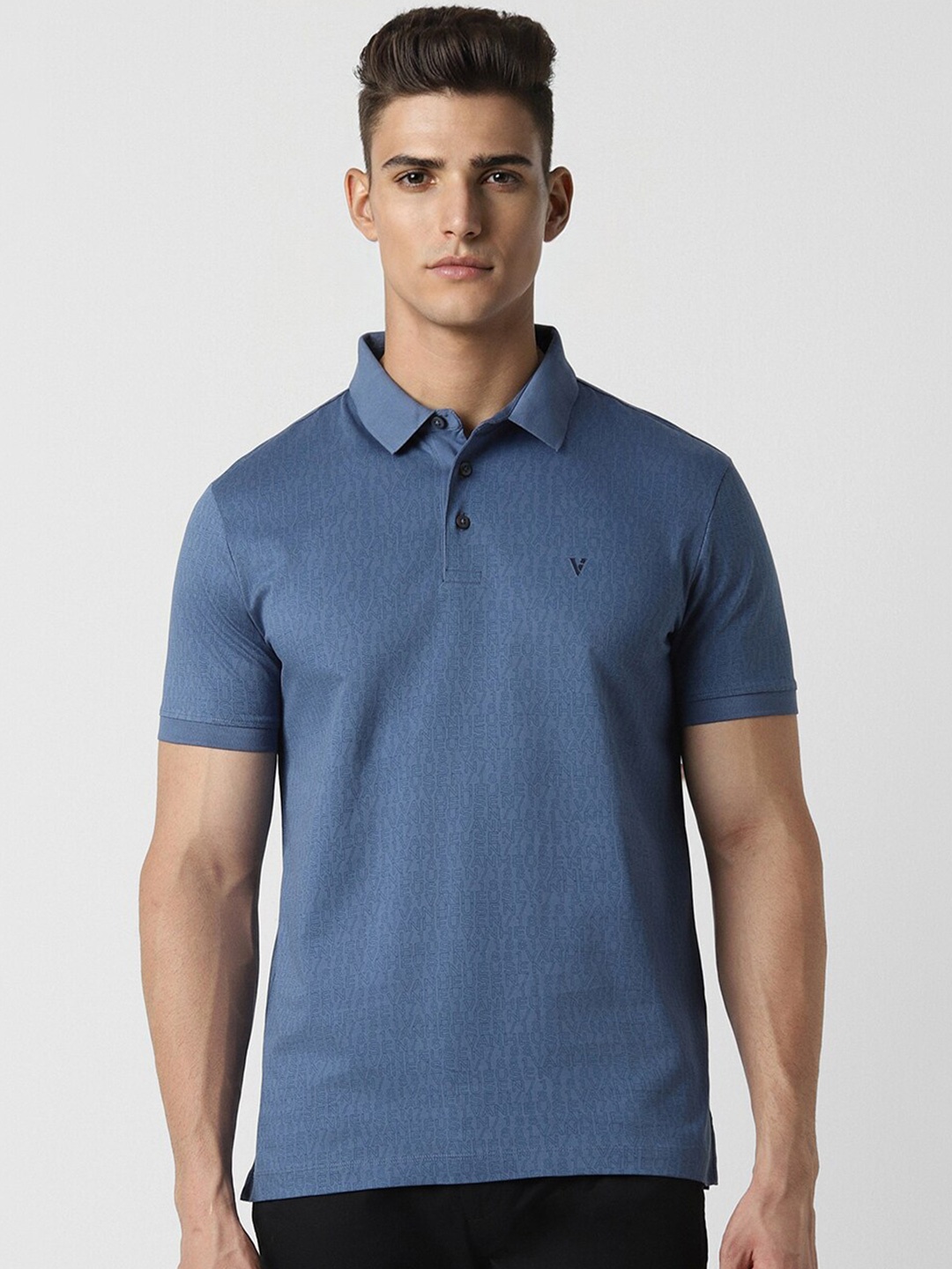 

Van Heusen Sport Polo Collar Cotton T-shirt, Blue