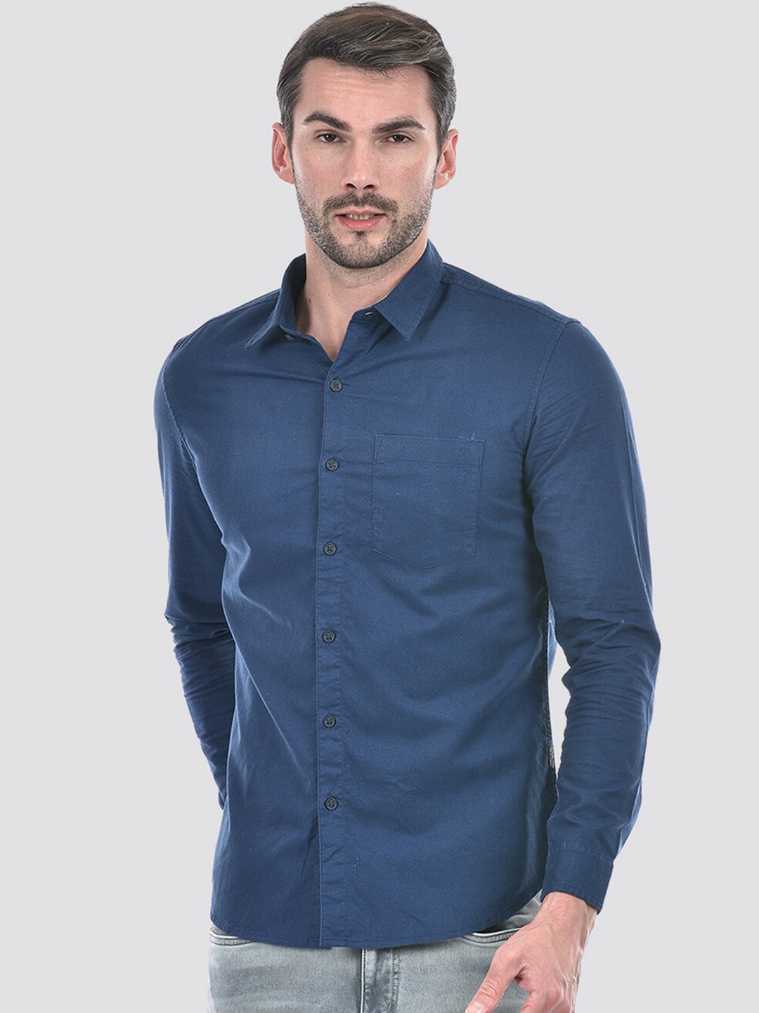 

Numero Uno Men Solid Slim Fit Shirt, Navy blue