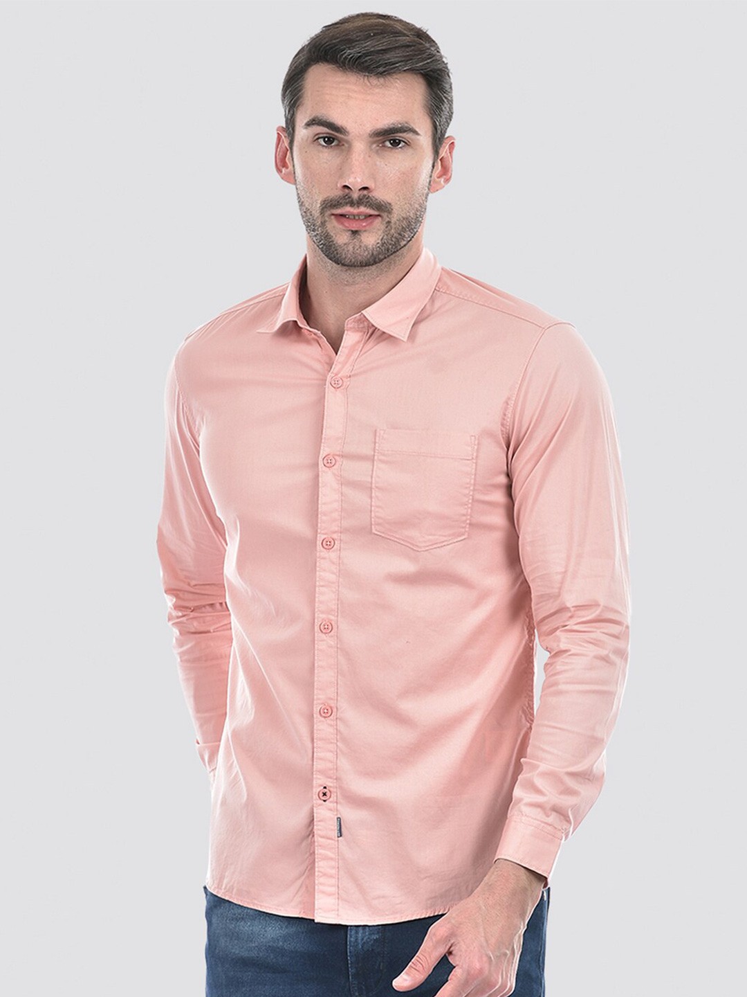 

Numero Uno Men Solid Slim Fit Shirt, Pink