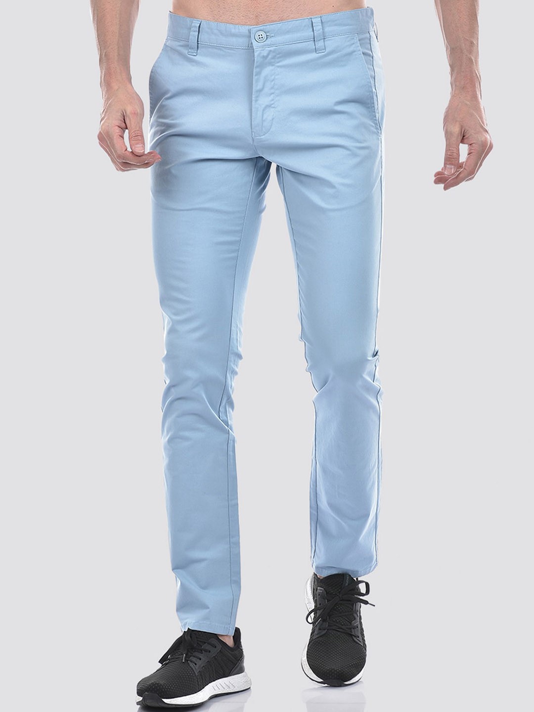 

Numero Uno Men Slim Fit Low-Rise Chinos, Blue