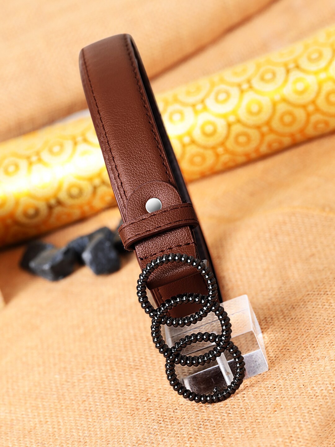 

Swiss Design Women Slim Belt, Brown