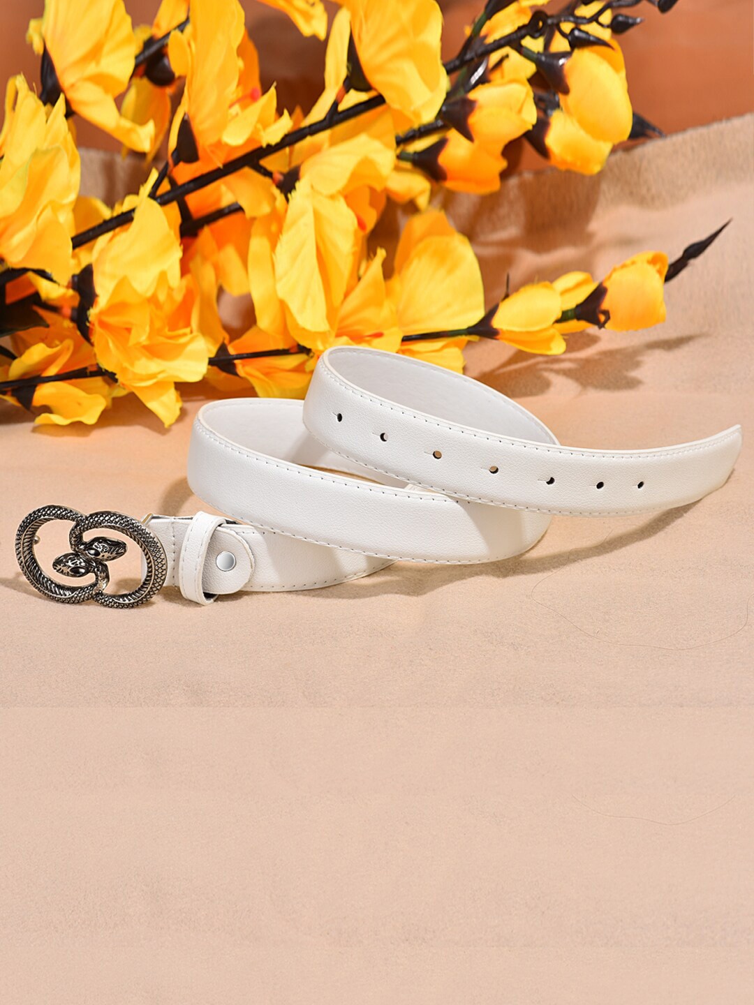 

Swiss Design Women Stylish Belt, White