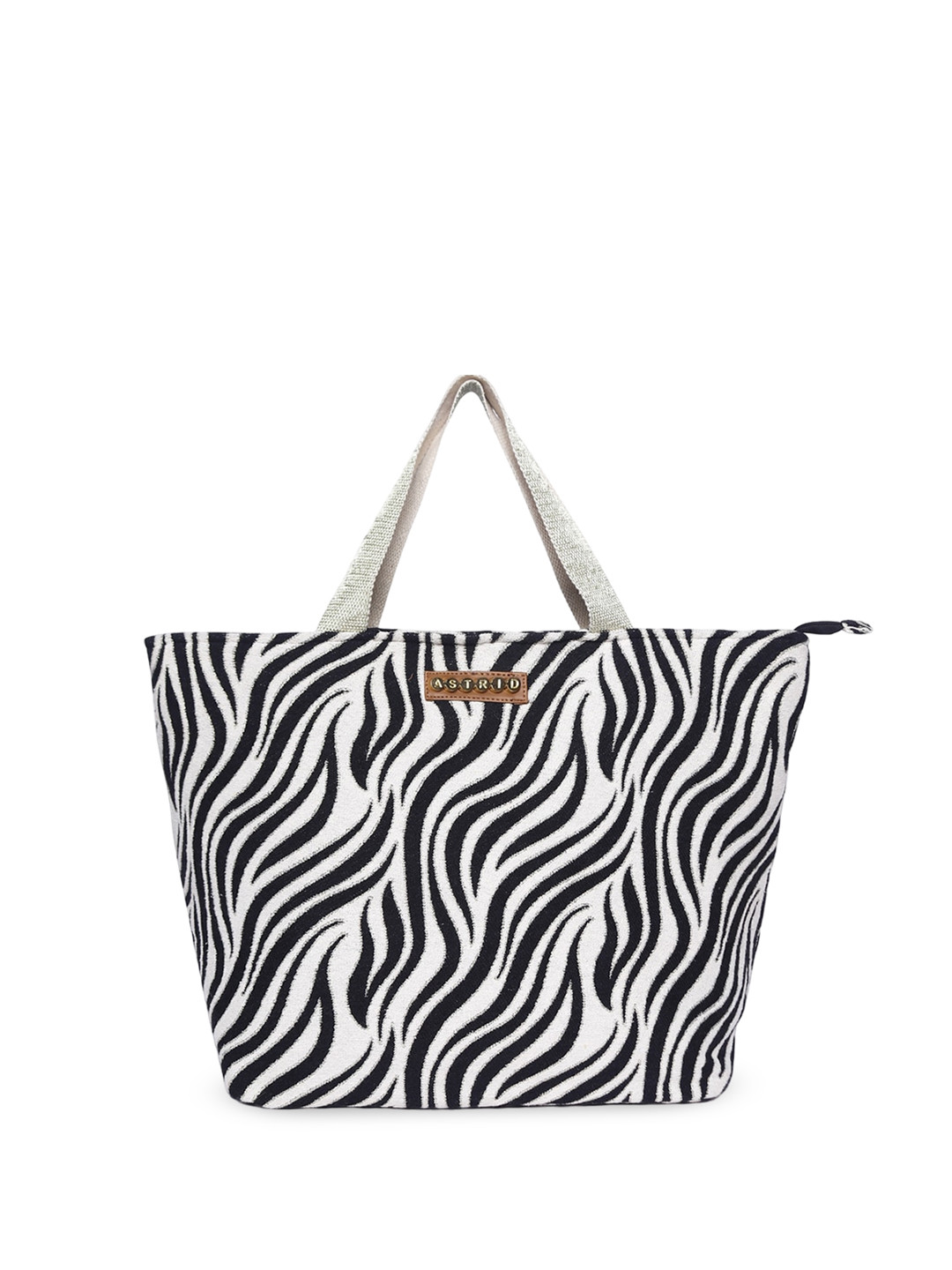 

ASTRID Animal Textured Structured Handheld Bag, Black