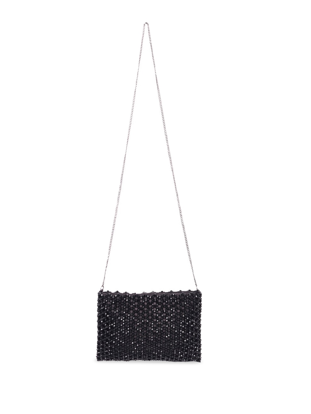 

ASTRID Embellished Structured Sling Bag, Black